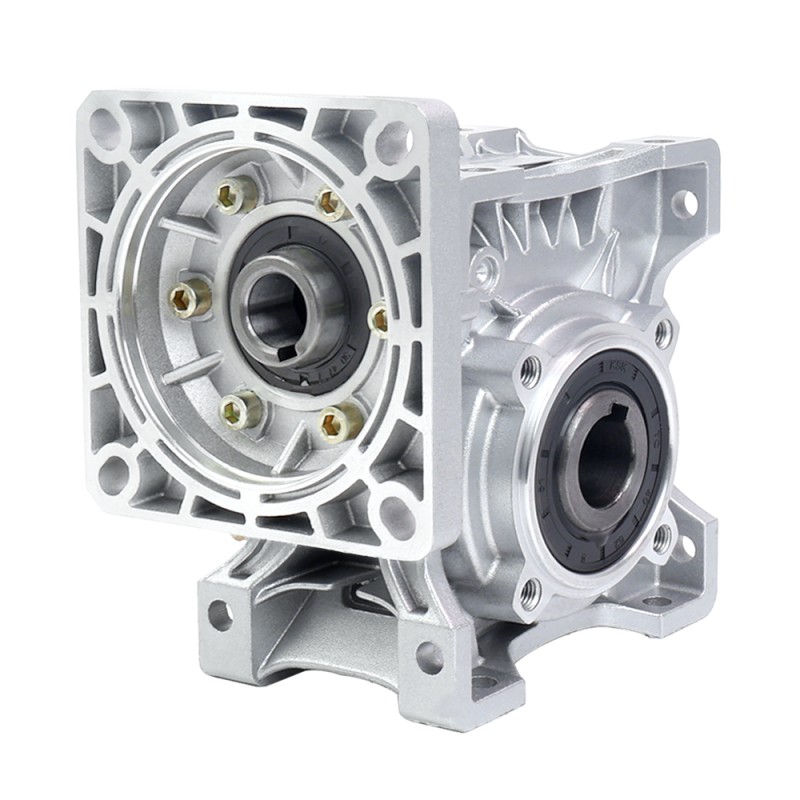 7.5:1 Worm Gearbox NMRVS50 Worm Gear Speed Reducer 19mm Input Shaft Diameter - NMRVS50-G7.5-D19 | StepperOnline CA