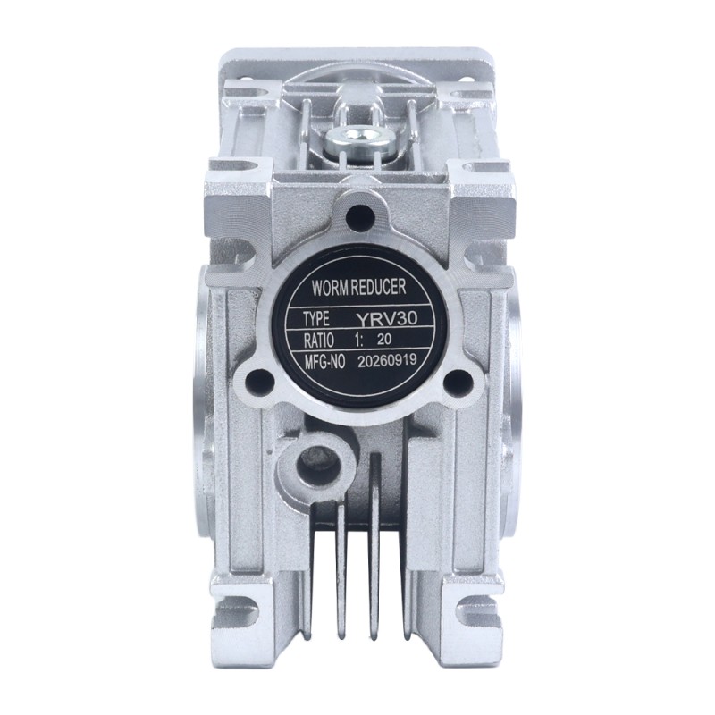 20:1 Worm Gearbox YRV30 Worm Gear Speed Reducer 11mm Input Shaft Diameter - YRV30-G20-D11 | StepperOnline CA