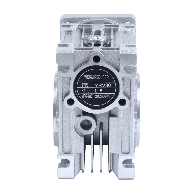 5:1 Worm Gearbox YRV30 Worm Gear Speed Reducer 9mm Input Shaft Diameter - YRV30-G5-D9 | StepperOnline CA
