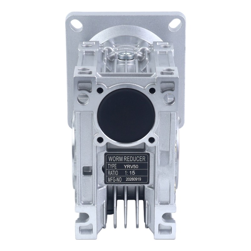 15:1 Worm Gearbox YRV50 Worm Gear Speed Reducer 19mm Input Shaft Diameter - YRV50-G15-D19 | StepperOnline CA