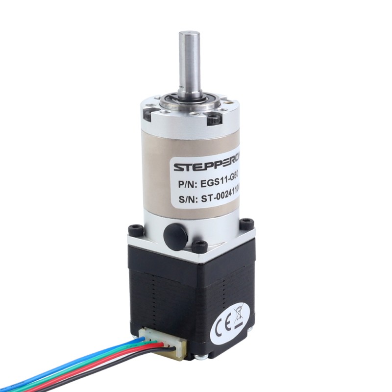 Nema 11 Stepper Motor Bipolar L=33mm w/ Gear Ratio 50:1 EG Series Planetary Gearbox - 11HS12-0704S-EGS50 | StepperOnline CA