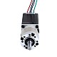 Nema 11 Stepper Motor 0.67A Bipolar L=51mm w/ Gear Ratio 10:1 EG Series Planetary Gearbox - 11HS20-0674S-EGS10 | StepperOnline CA