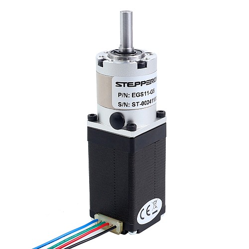 Nema 11 Stepper Motor Bipolar L=51mm w/ Gear Ratio 5:1 EG Series Planetary Gearbox - 11HS20-0704S-EGS5 | StepperOnline CA