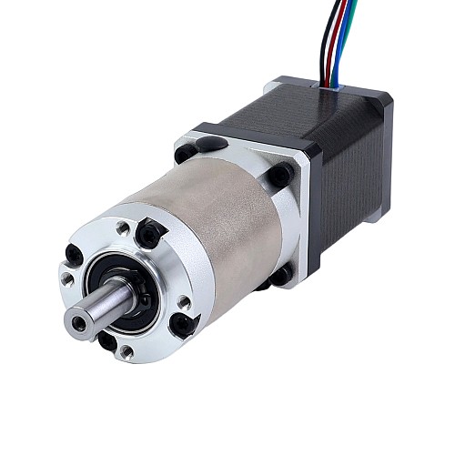 Nema 14 Stepper Motor Bipolar L=52mm w/ Gear Ratio 100:1 EG Series Planetary Gearbox - 14HS20-1504S-EGS100 | StepperOnline CA