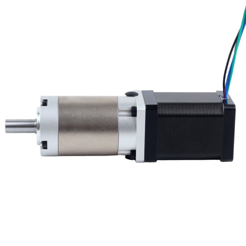 Nema 14 Stepper Motor Bipolar L=52mm w/ Gear Ratio 100:1 EG Series Planetary Gearbox - 14HS20-1504S-EGS100 | StepperOnline CA