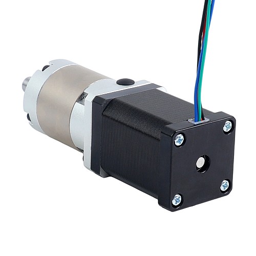 Nema 14 Stepper Motor Bipolar L=52mm w/ Gear Ratio 20:1 EG Series Planetary Gearbox - 14HS20-1504S-EGS20 | StepperOnline CA