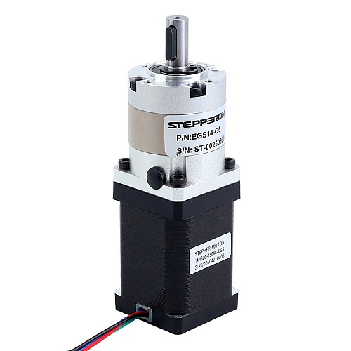 Nema 14 Stepper Motor Bipolar L=52mm w/ Gear Ratio 5:1 EG Series Planetary Gearbox - 14HS20-1504S-EGS5 | StepperOnline CA