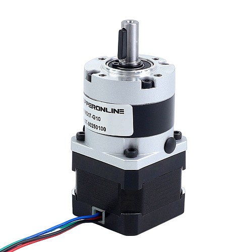 Nema 17 Stepper Motor Bipolar L=34mm w/ Gear Ratio 10:1 MG Series Planetary Gearbox - 17HS13-0404S-MG10 | StepperOnline CA Nema 17 Stepper Motor Bipolar L=34mm w/ Gear Ratio 10:1 MG Series Planetary Gearbox - 17HS13-0404S-MG10 | StepperOnline CA