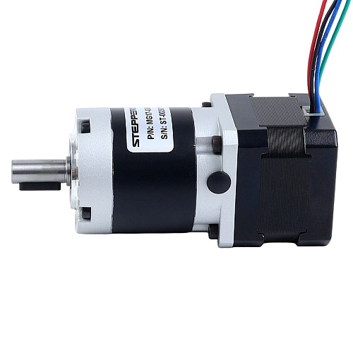 Nema 17 Stepper Motor Bipolar L=34mm w/ Gear Ratio 100:1 MG Series Planetary Gearbox - 17HS13-0404S-MG100 | StepperOnline CA