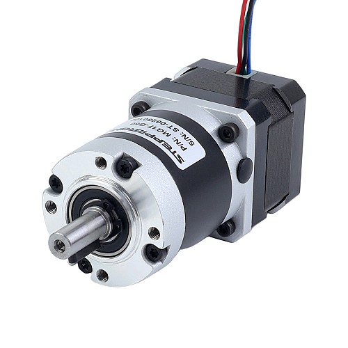 Nema 17 Stepper Motor Bipolar L=34mm w/ Gear Ratio 50:1 MG Series Planetary Gearbox - 17HS13-0404S-MG50 | StepperOnline CA