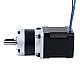 Nema 17 Stepper Motor Bipolar L=48mm w/ Gear Ratio 10:1 MG Series Planetary Gearbox - 17HS19-1684S-MG10 | StepperOnline CA