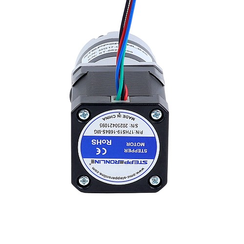 Nema 17 Stepper Motor Bipolar L=48mm w/ Gear Ratio 100:1 MG Series Planetary Gearbox - 17HS19-1684S-MG100 | StepperOnline CA