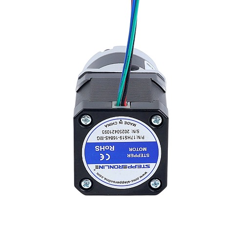 Nema 17 Stepper Motor Bipolar L=48mm w/ Gear Ratio 5:1 MG Series Planetary Gearbox - 17HS19-1684S-MG5 | StepperOnline CA