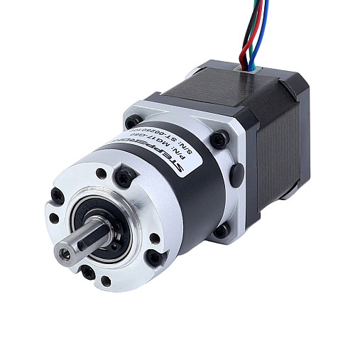Nema 17 Stepper Motor Bipolar L=48mm w/ Gear Ratio 50:1 MG Series Planetary Gearbox - 17HS19-1684S-MG50 | StepperOnline CA
