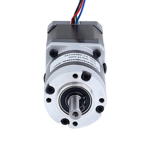 Nema 17 Stepper Motor Bipolar L=48mm w/ Gear Ratio 50:1 MG Series Planetary Gearbox - 17HS19-1684S-MG50 | StepperOnline CA
