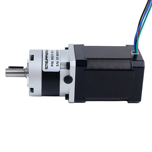 Nema 17 Stepper Motor Bipolar L=60mm w/ Gear Ratio 10:1 MG Series Planetary Gearbox - 17HS24-2104S-MG10 | StepperOnline CA