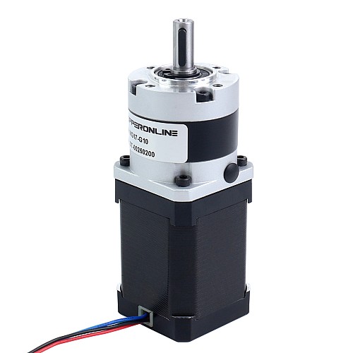 Nema 17 Stepper Motor Bipolar L=60mm w/ Gear Ratio 10:1 MG Series Planetary Gearbox - 17HS24-2104S-MG10 | StepperOnline CA