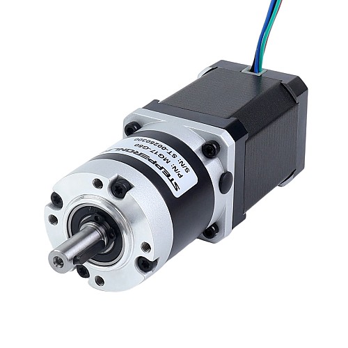Nema 17 Stepper Motor Bipolar L=60mm w/ Gear Ratio 50:1 MG Series Planetary Gearbox - 17HS24-2104S-MG50 | StepperOnline CA