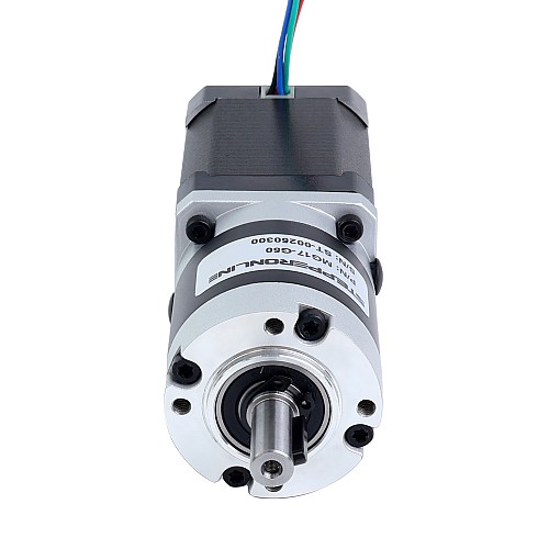 Nema 17 Stepper Motor Bipolar L=60mm w/ Gear Ratio 50:1 MG Series Planetary Gearbox - 17HS24-2104S-MG50 | StepperOnline CA