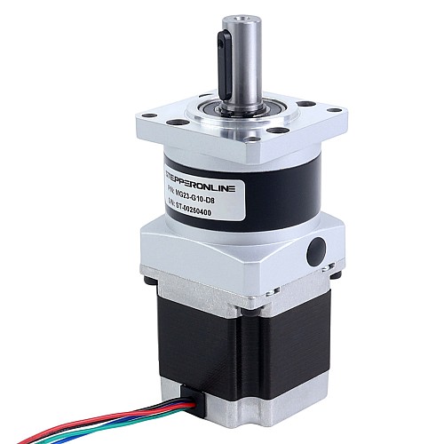 Nema 23 Stepper Motor Bipolar L=54.5mm w/ Gear Ratio 10:1 MG Series Planetary Gearbox - 23HS22-2904S-MG10 | StepperOnline CA