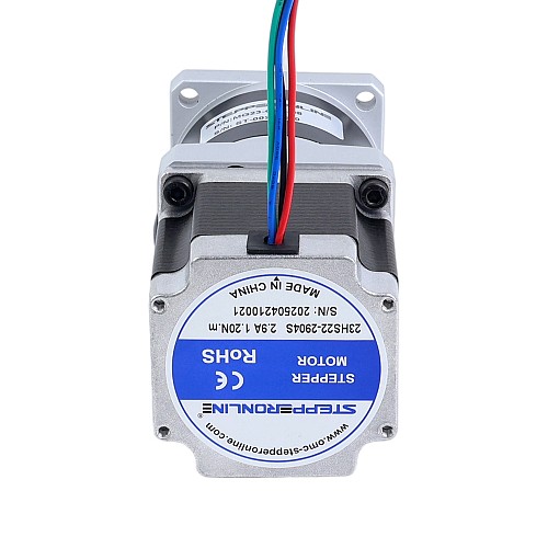 Nema 23 Stepper Motor Bipolar L=54.5mm w/ Gear Ratio 20:1 MG Series Planetary Gearbox - 23HS22-2904S-MG20 | StepperOnline CA