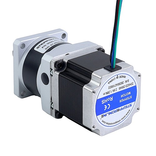 Nema 23 Stepper Motor Bipolar L=54.5mm w/ Gear Ratio 5:1 MG Series Planetary Gearbox - 23HS22-2904S-MG5 | StepperOnline CA