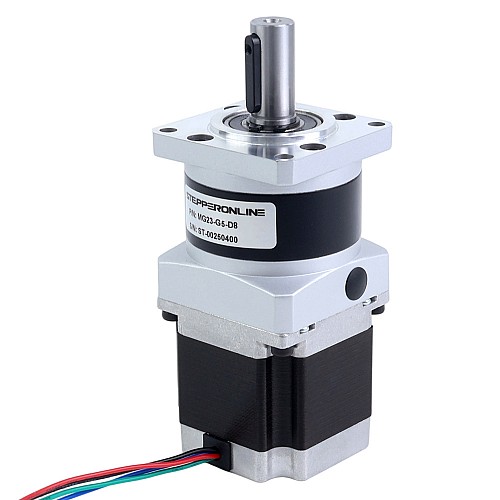 Nema 23 Stepper Motor Bipolar L=54.5mm w/ Gear Ratio 5:1 MG Series Planetary Gearbox - 23HS22-2904S-MG5 | StepperOnline CA