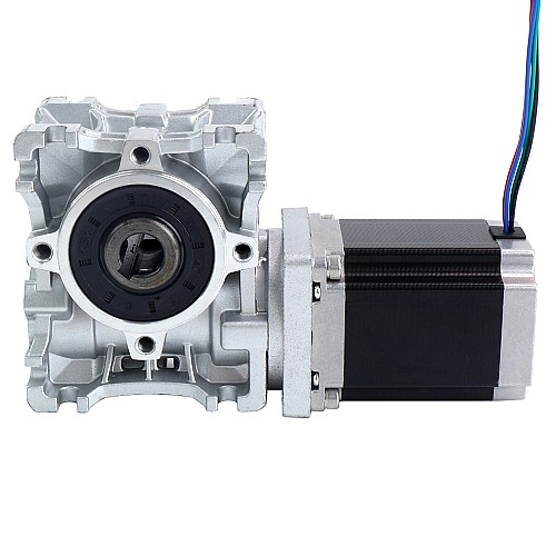 Nema 23 Stepper Motor 76mm Gear Ratio 15:1 Worm Gearbox NMRVS30 Worm Gear Speed Reducer - 23HS30-2804S-RVS30-G15 | StepperOnline CA Nema 23 Stepper Motor 76mm Gear Ratio 15:1 Worm Gearbox NMRVS30 Worm Gear Speed Reducer - 23HS30-2804S-RVS30-G15 | StepperOnline CA
