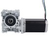 Nema 23 Stepper Motor 113mm Gear Ratio 20:1 Worm Gearbox NMRVS30 Worm Gear Speed Reducer - 23HS45-4204S-RVS30-G20 | StepperOnline CA
