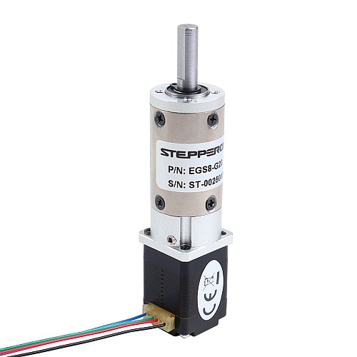 Nema 8 Stepper Motor Bipolar L=28mm w/ Gear Ratio 20:1 EG Series Planetary Gearbox - 8HS11-0204S-EGS20 | StepperOnline CA