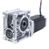 Nema 23 Stepper Motor 113mm Gear Ratio 15:1 Worm Gearbox YRV30 Worm Gear Speed Reducer - 23HS45-4204S-YRV30-G15 | StepperOnline CA