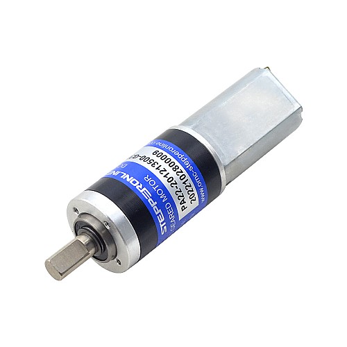 Brushed 12V DC Gear Motor 3.2Kg.cm/29RPM w/ 361:1 Planetary Gearbox - PA22-201213500-G361 | StepperOnline CA