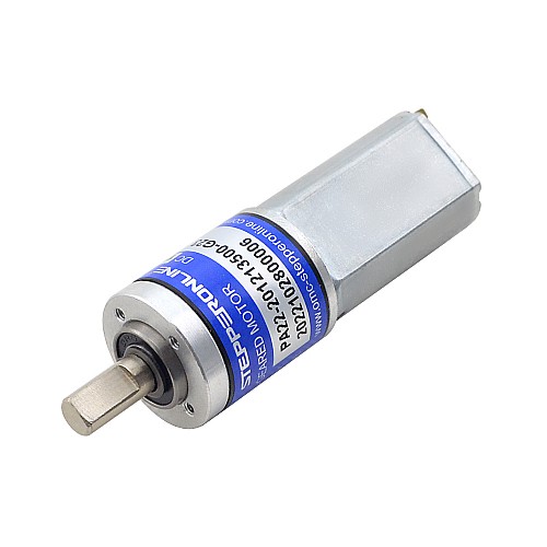 Brushed 12V DC Gear Motor 0.27Kg.cm/465RPM w/ 22.56:1 Planetary Gearbox - PA22-201213500-G23 | StepperOnline CA