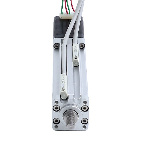 Nema 8 Ball Screw Electric Cylinder 0.5A Stroke 20mm 0.01Nm(1.42oz.in) Lead 1mm(0.03937) with Limit Switch - LCB8S12BSS05-20D | StepperOnline CA