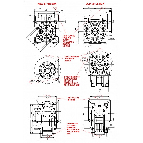 50:1 Worm Gearbox NMRVS50 Worm Gear Speed Reducer 19mm Input Shaft Diameter - NMRVS50-G50-D19 | StepperOnline CA
