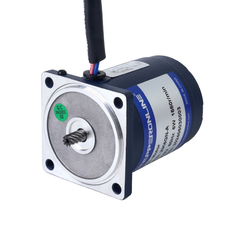6W 110VAC 60Hz 310RPM 0.15Nm(21.24oz.in) Flange 60mm Spur Gearbox Single-phase AC Induction Motor - 2IK6GN-A/2GN5K | StepperOnline CA 6W 110VAC 60Hz 310RPM 0.15Nm(21.24oz.in) Flange 60mm Spur Gearbox Single-phase AC Induction Motor - 2IK6GN-A/2GN5K | StepperOnline CA