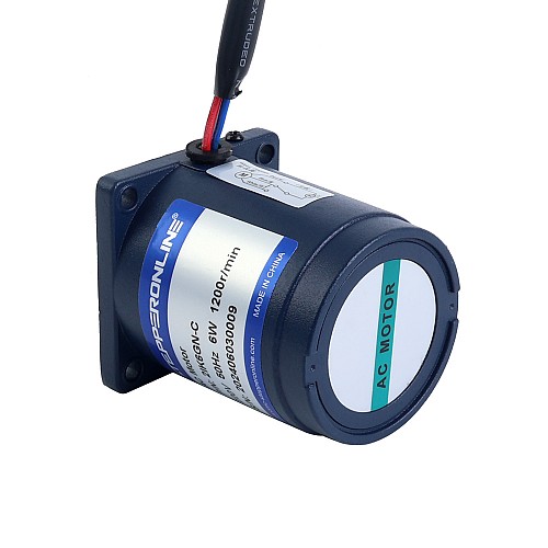 6W 220VAC 50Hz 67.5RPM 0.70Nm(99.13oz.in) Flange 60mm Spur Gearbox Single-phase AC Induction Motor - 2IK6GN-C/2GN20K | StepperOnline CA 6W 220VAC 50Hz 67.5RPM 0.70Nm(99.13oz.in) Flange 60mm Spur Gearbox Single-phase AC Induction Motor - 2IK6GN-C/2GN20K | StepperOnline CA