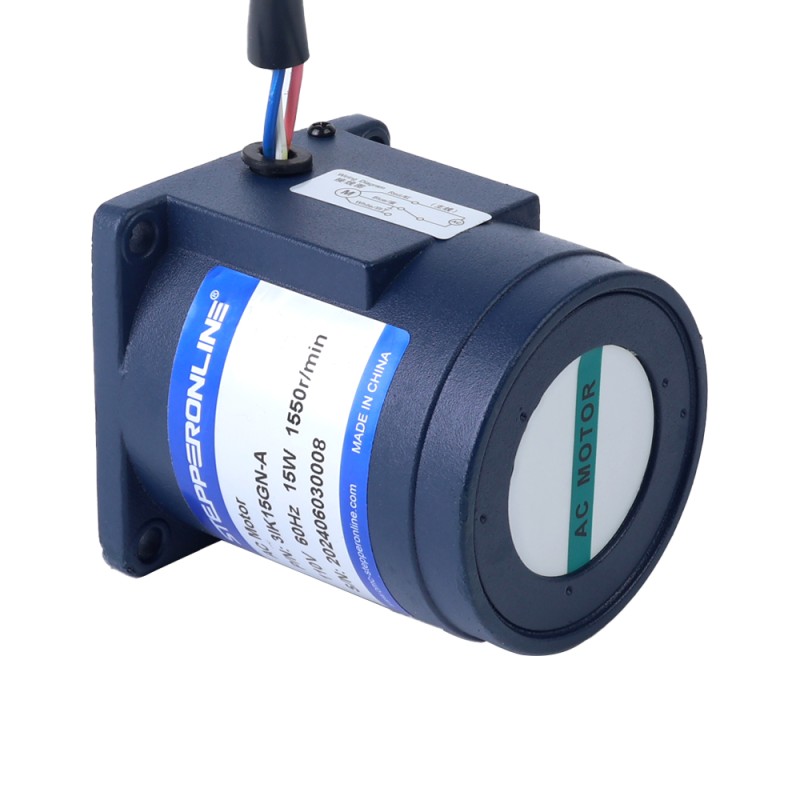 15W 110VAC 60Hz 310RPM 0.37Nm(52.40oz.in) Flange 70mm Spur Gearbox Single-phase AC Induction  Motor - 3IK15GN-A/3GN5K | StepperOnline CA