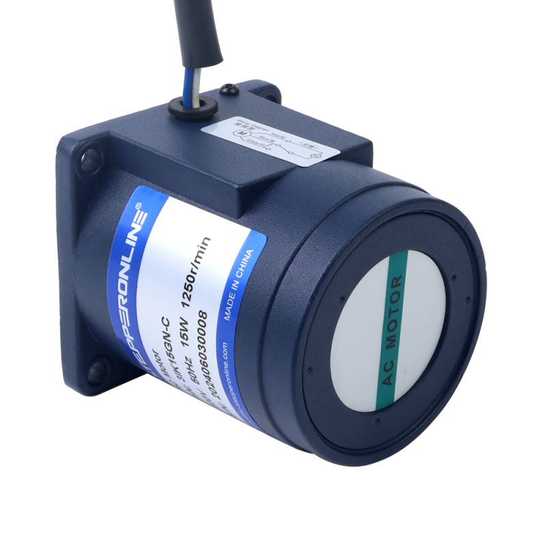 15W 220VAC 50Hz 13.5RPM 5.00Nm(708.06oz.in) Flange 70mm Spur Gearbox Single-phase AC Induction  Motor - 3IK15GN-C/3GN100K | StepperOnline CA