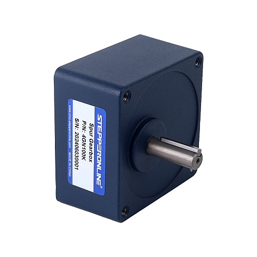 25W 110VAC 60Hz 15.5RPM 8.00Nm(1132.89oz.in) Flange 80mm Spur Gearbox Single-phase AC Induction Motor - 4IK25GN-AT/4GN100K | StepperOnline CA 25W 110VAC 60Hz 15.5RPM 8.00Nm(1132.89oz.in) Flange 80mm Spur Gearbox Single-phase AC Induction Motor - 4IK25GN-AT/4GN100K | StepperOnline CA