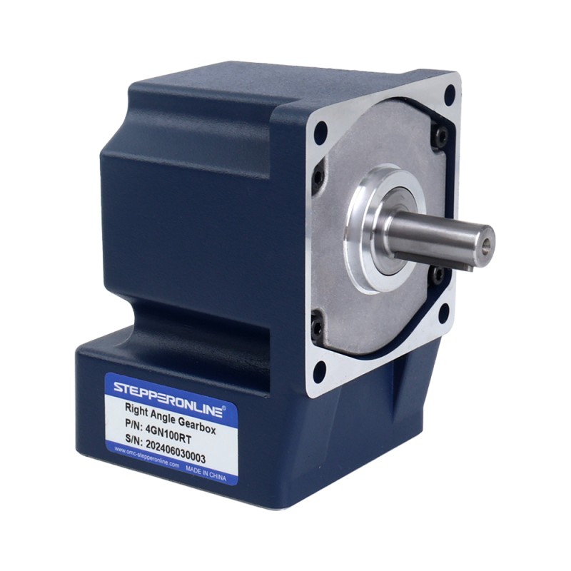 25W 110VAC 60Hz 0.9-15.5RPM 12.00Nm(1699.32oz.in) Flange 80mm Right Angle Gearbox Single-phase AC Variable Speed Motor - 4IK25RGN-A/4GN100RT | StepperOnline CA