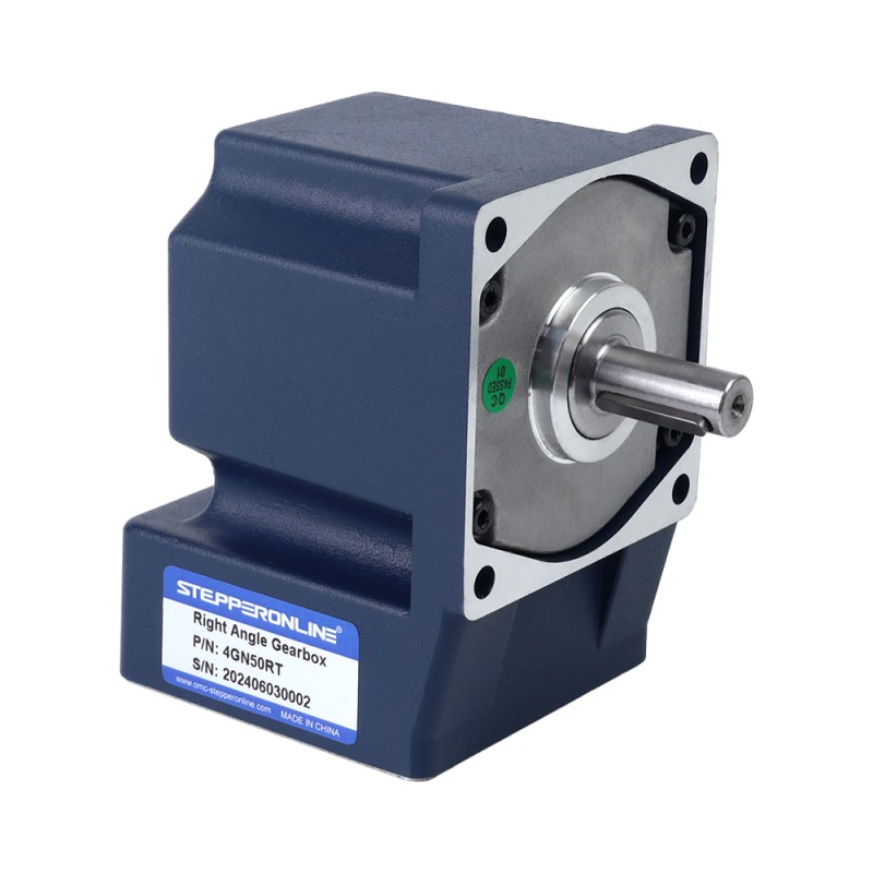 25W 110VAC 60Hz 1.8-31RPM 6.50Nm(920.47oz.in) Flange 80mm Right Angle Gearbox Single-phase AC Variable Speed Motor - 4IK25RGN-A/4GN50RT | StepperOnline CA