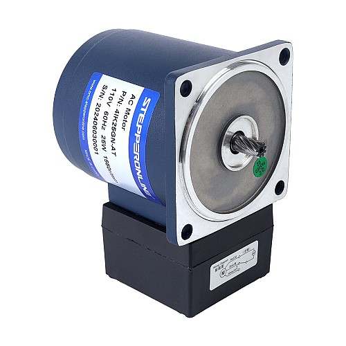 25W 110VAC 60Hz 31RPM 5.46Nm(773.20oz.in) Flange 80mm Spur Gearbox Single-phase AC Induction Motor - 4IK25GN-AT/4GN50K | StepperOnline CA 25W 110VAC 60Hz 31RPM 5.46Nm(773.20oz.in) Flange 80mm Spur Gearbox Single-phase AC Induction Motor - 4IK25GN-AT/4GN50K | StepperOnline CA