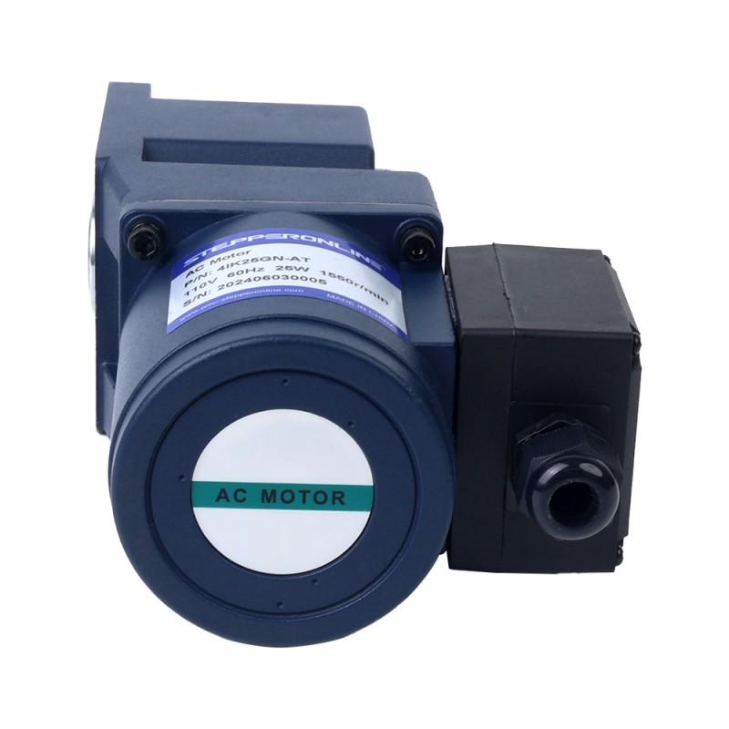 25W 220VAC 50Hz 67.5RPM 2.60Nm(368.19oz.in) Flange 80mm Right Angle Gearbox Hollow Shaft Single-phase AC Induction Motor - 4IK25GN-CT/4GN20RC | StepperOnline CA 25W 220VAC 50Hz 67.5RPM 2.60Nm(368.19oz.in) Flange 80mm Right Angle Gearbox Hollow Shaft Single-phase AC Induction Motor - 4IK25GN-CT/4GN20RC | StepperOnline CA