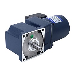 25W 110VAC 60Hz 90RPM 1.90Nm(269.06oz.in) Flange 80mm Right Angle Gearbox Keyway Shaft Single-phase AC Induction Motor