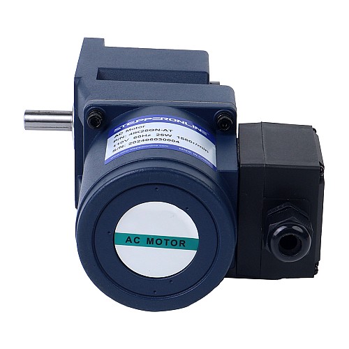 25W 220VAC 50Hz 7.5RPM 16.00Nm(2265.79oz.in) Flange 80mm Right Angle Gearbox Keyway Shaft Single-phase AC Induction  Motor - 4IK25GN-CT/4GN180RT | StepperOnline CA