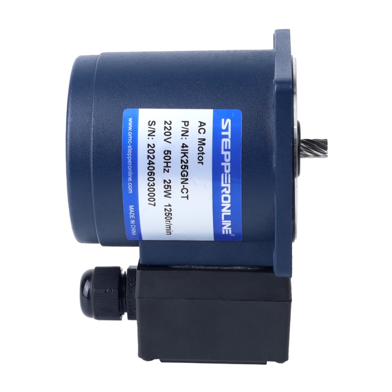 25W 220VAC 50Hz 67.5RPM 2.60Nm(368.19oz.in) Flange 80mm Right Angle Gearbox Hollow Shaft Single-phase AC Induction Motor - 4IK25GN-CT/4GN20RC | StepperOnline CA 25W 220VAC 50Hz 67.5RPM 2.60Nm(368.19oz.in) Flange 80mm Right Angle Gearbox Hollow Shaft Single-phase AC Induction Motor - 4IK25GN-CT/4GN20RC | StepperOnline CA