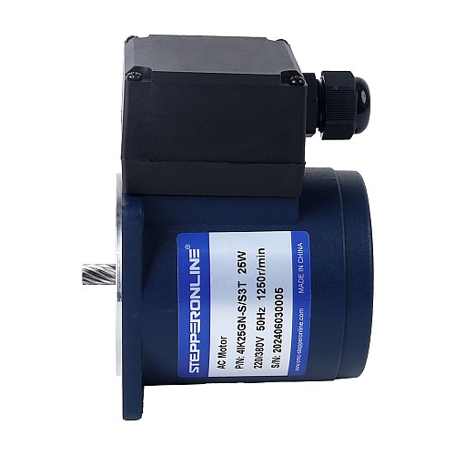 25W 220VAC/380VAC 50/60Hz 135RPM 1.30Nm(184.10oz.in) Flange 80mm Right Angle Gearbox Hollow Shaft Three-phase AC Induction  Motor - 4IK25GN-S/S3T/4GN10RC | StepperOnline CA