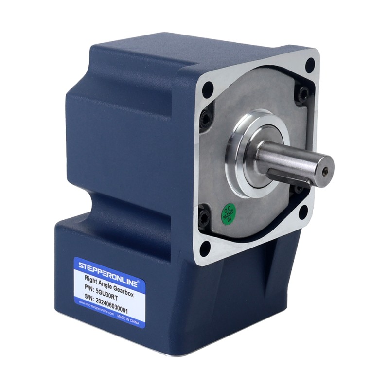 Brushed 12V 90W 6.03Nm(853.92oz.in) 100RPM w/ 30:1 Right Angle Gearbox DC Gear Motor - F5D90-12GU-30S/5GU30RT | StepperOnline CA