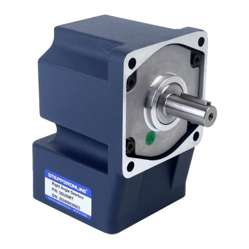 120W 220VAC/380VAC 50/60Hz 27RPM 28.00Nm(3965.13oz.in) Flange 90mm Right Angle Gearbox Keyway Shaft Three-phase AC Induction Motor - 5IK120GU-S/S3FT/5GU50RT | StepperOnline CA 120W 220VAC/380VAC 50/60Hz 27RPM 28.00Nm(3965.13oz.in) Flange 90mm Right Angle Gearbox Keyway Shaft Three-phase AC Induction Motor - 5IK120GU-S/S3FT/5GU50RT | StepperOnline CA